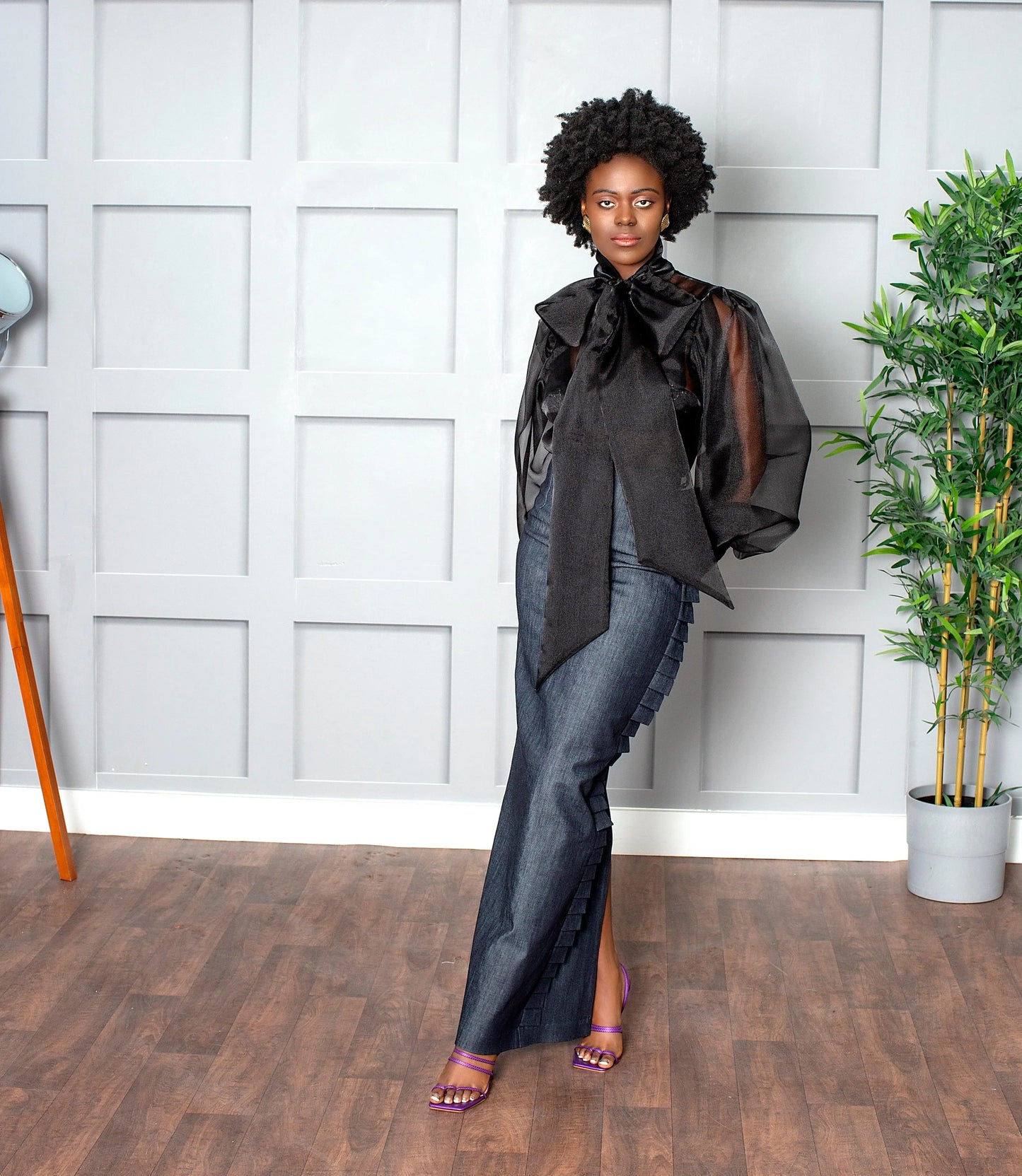 Denim side Detailed Skirt Josh And Nicol