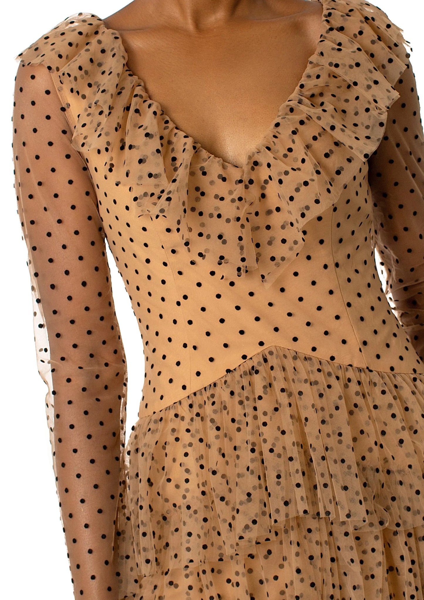 Tiered polka dot Long dress. Josh And Nicol