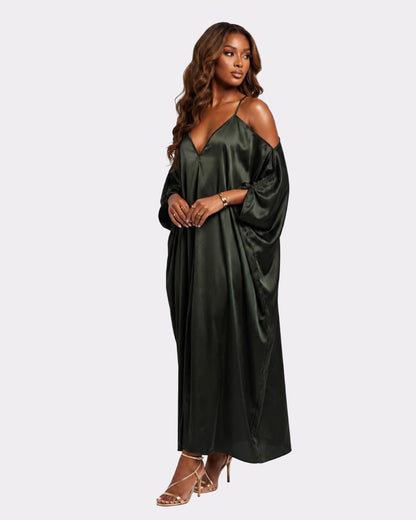 Satin Off-Shoulder Maxi Dress Josh And Nicol