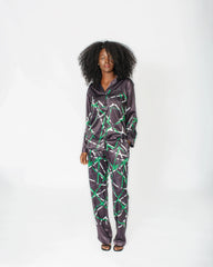 Jessie Longe Wear Set Green/Black Print Josh And Nicol