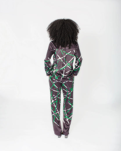 Jessie Longe Wear Set Green/Black Print Josh And Nicol