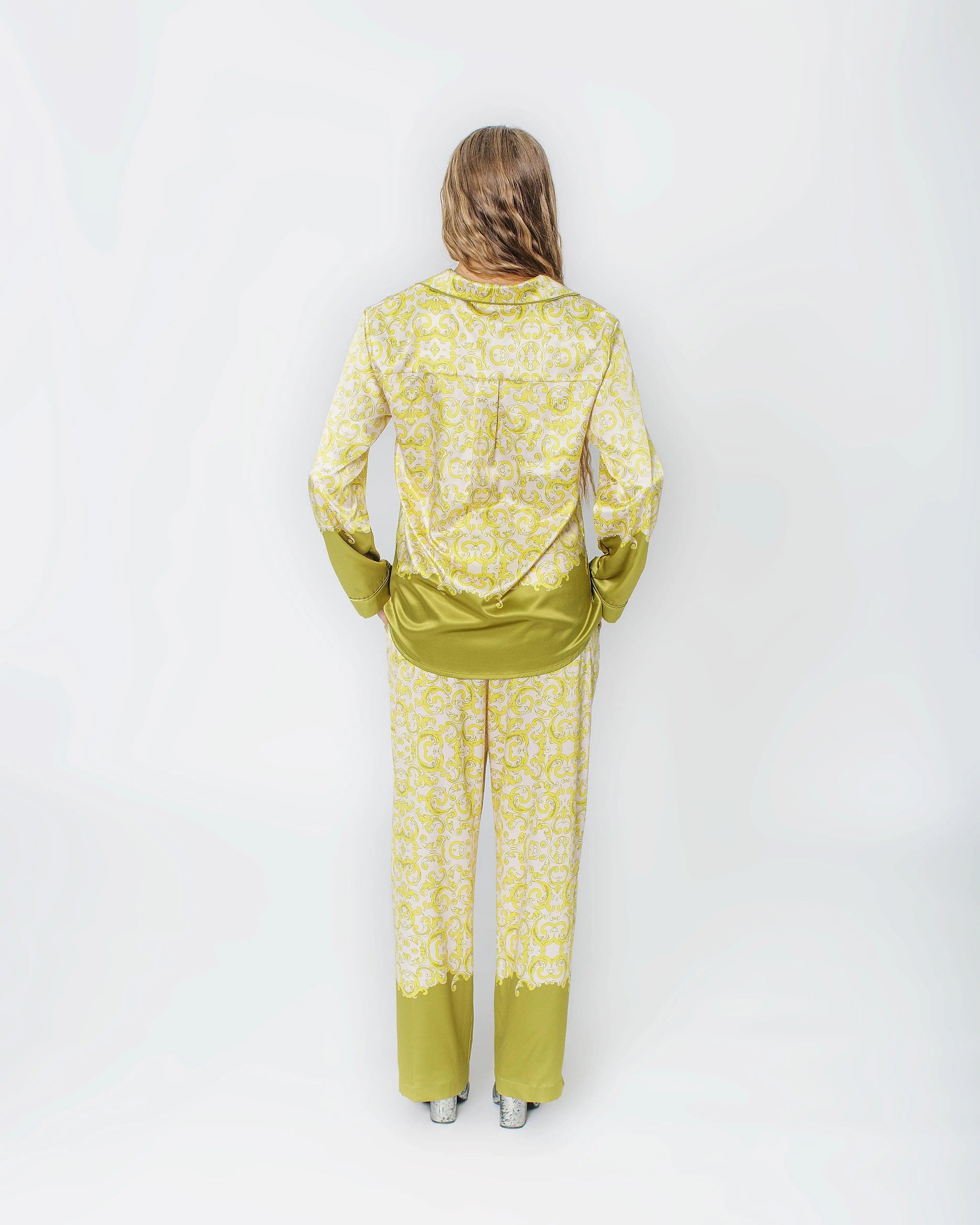 Jessie Lounge Wear Set Yellow Multi Print- Regular Length Josh And Nicol