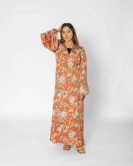 Elysia Lined Maxi Dress Orange