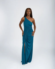 Rihanna Ruched One-Shoulder Dress Josh And Nicol