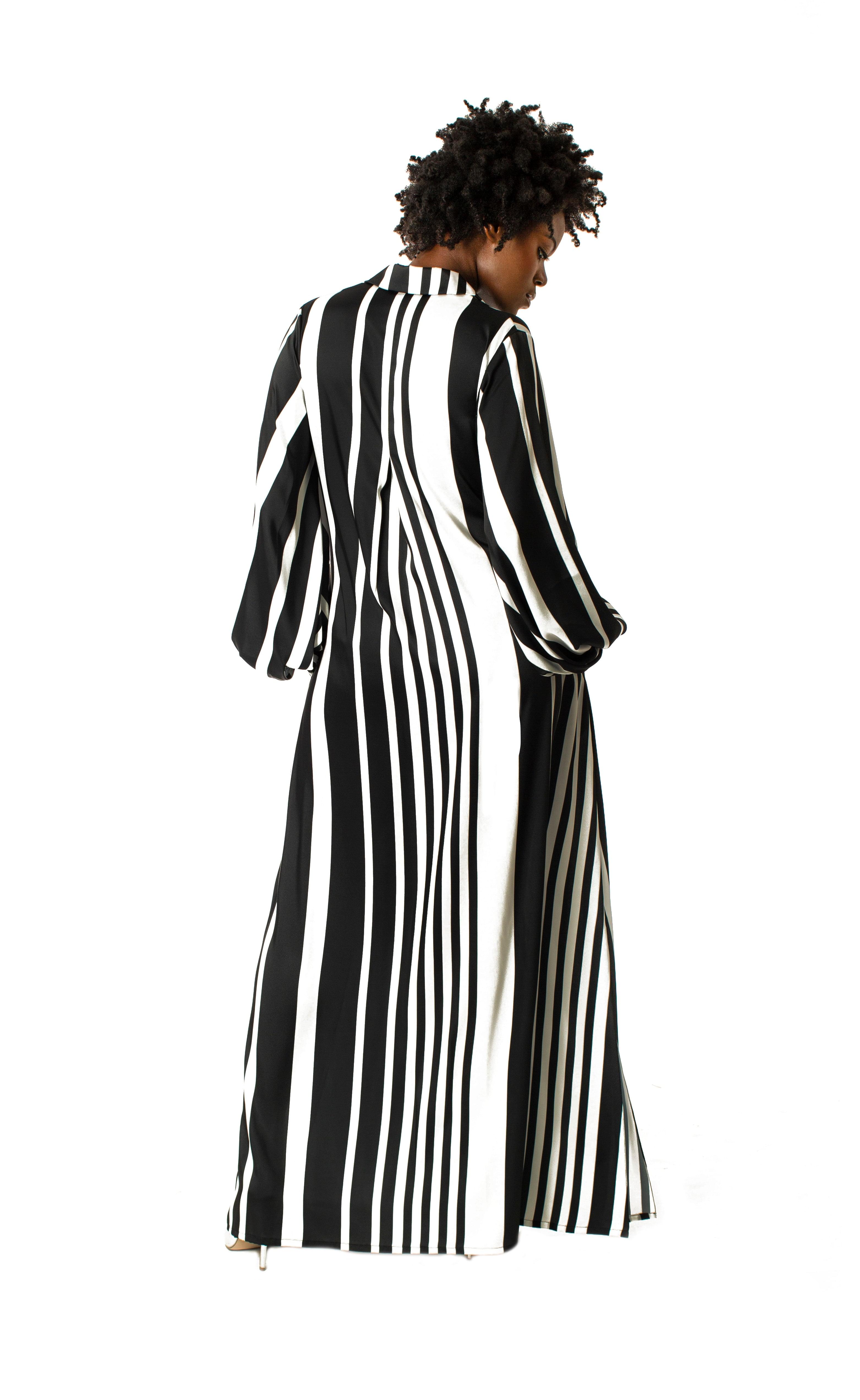 Bobbi Striped Long-Sleeve Shirt Dress