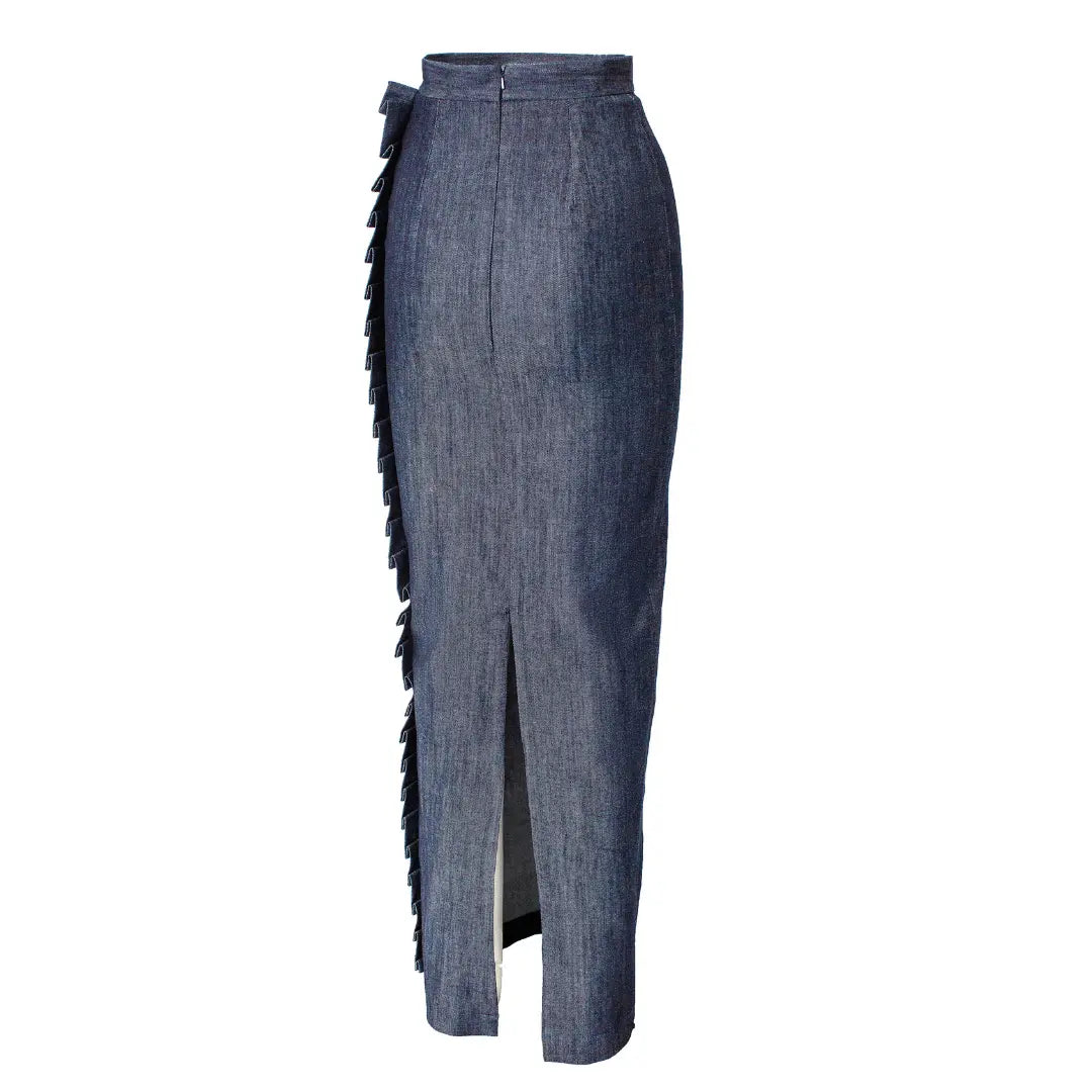Denim side Detailed Skirt Josh And Nicol
