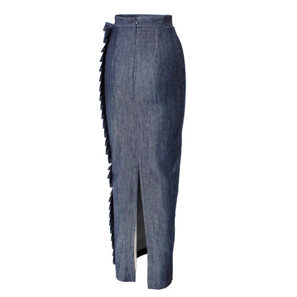 Denim side Detailed Skirt Josh And Nicol