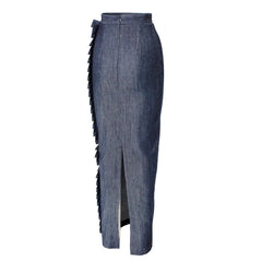 Denim side Detailed Skirt Josh And Nicol
