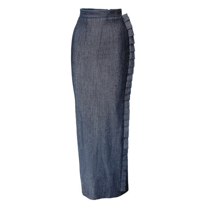 Denim side Detailed Skirt Josh And Nicol