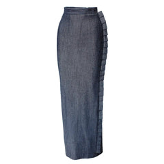 Denim side Detailed Skirt Josh And Nicol