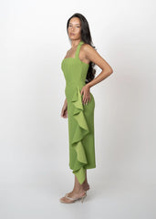 Fleur Midi Dress in Green Josh And Nicol
