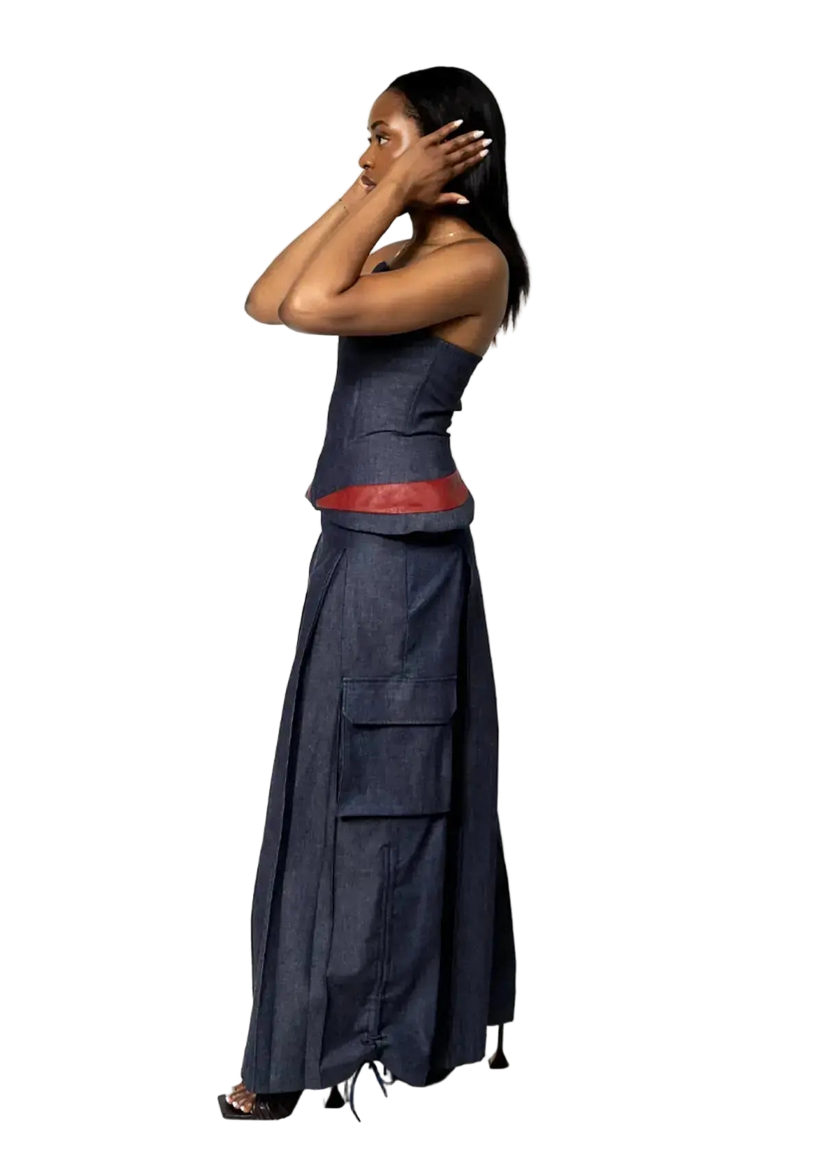 Leah Denim Cargo Pants Josh And Nicol