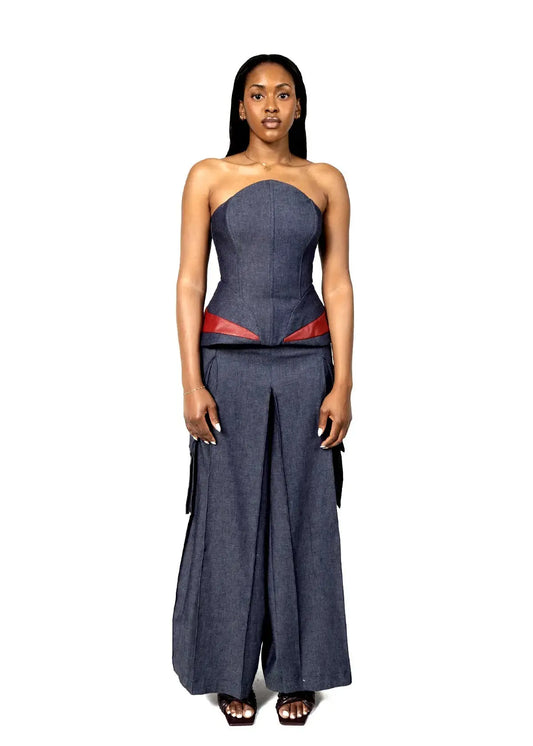 Leah Denim Cargo Pants Josh And Nicol