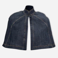 Sofia Topstitched Denim Cape Josh And Nicol