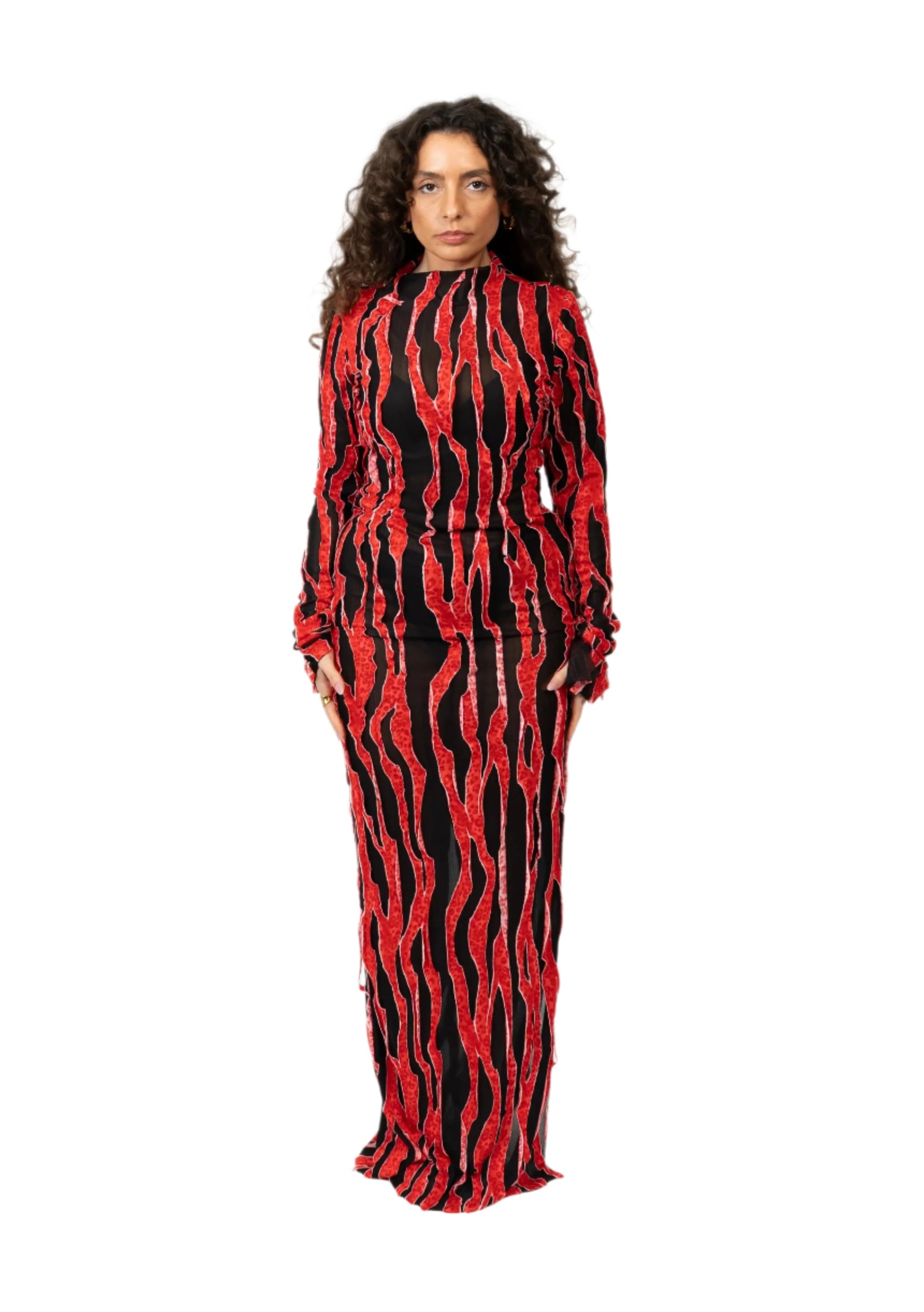 Selina Stretch Maxi Dress - Brown Chestnut Josh And Nicol