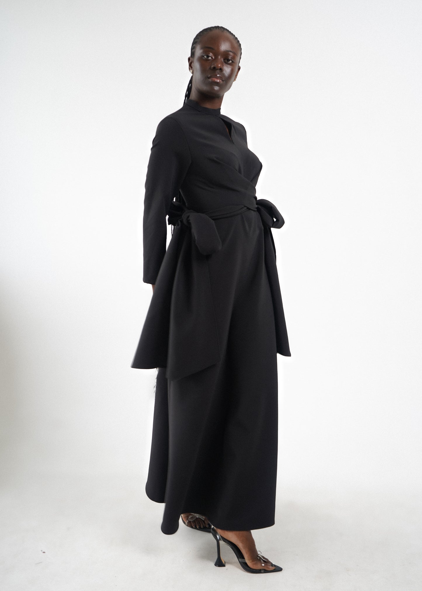 Keyhole Front Twist Maxi Dress