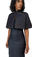 Sofia Maxi Bodycon Denim Dress and Cape Josh And Nicol