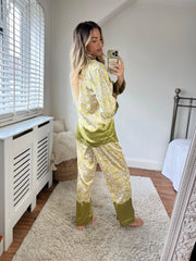 Jessie Lounge Wear Set Yellow Multi Print- Regular Length Josh And Nicol