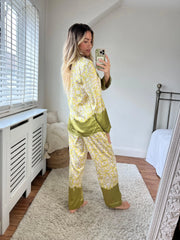 Jessie Lounge Wear Set Yellow Multi Print- Regular Length Josh And Nicol
