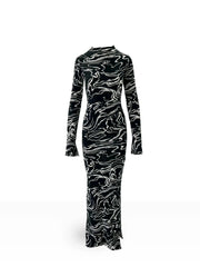 Selina Stretch Maxi Dress - Twilight Sheer Josh And Nicol