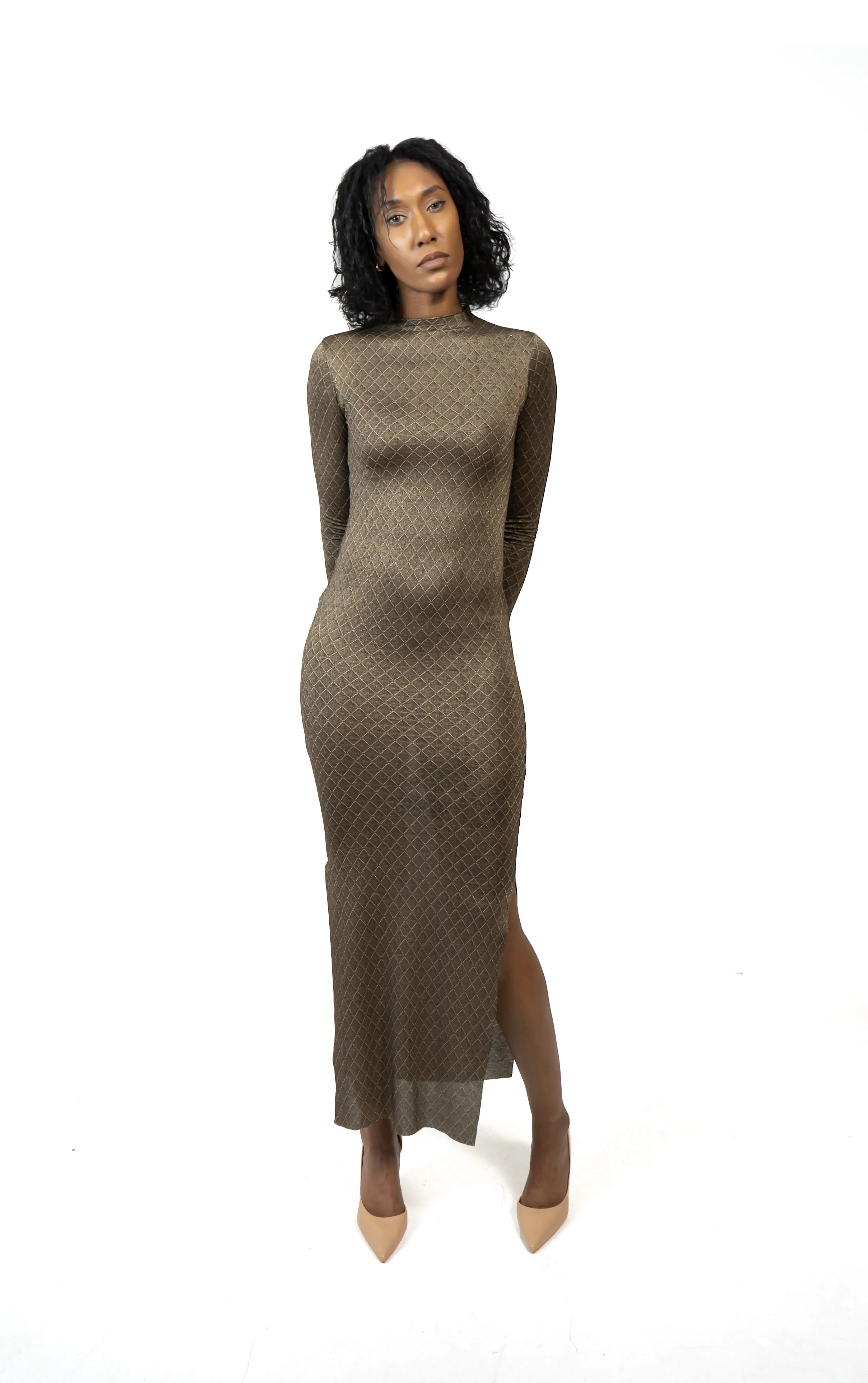 Selina Stretch Maxi Dress - Twilight Sheer Josh And Nicol