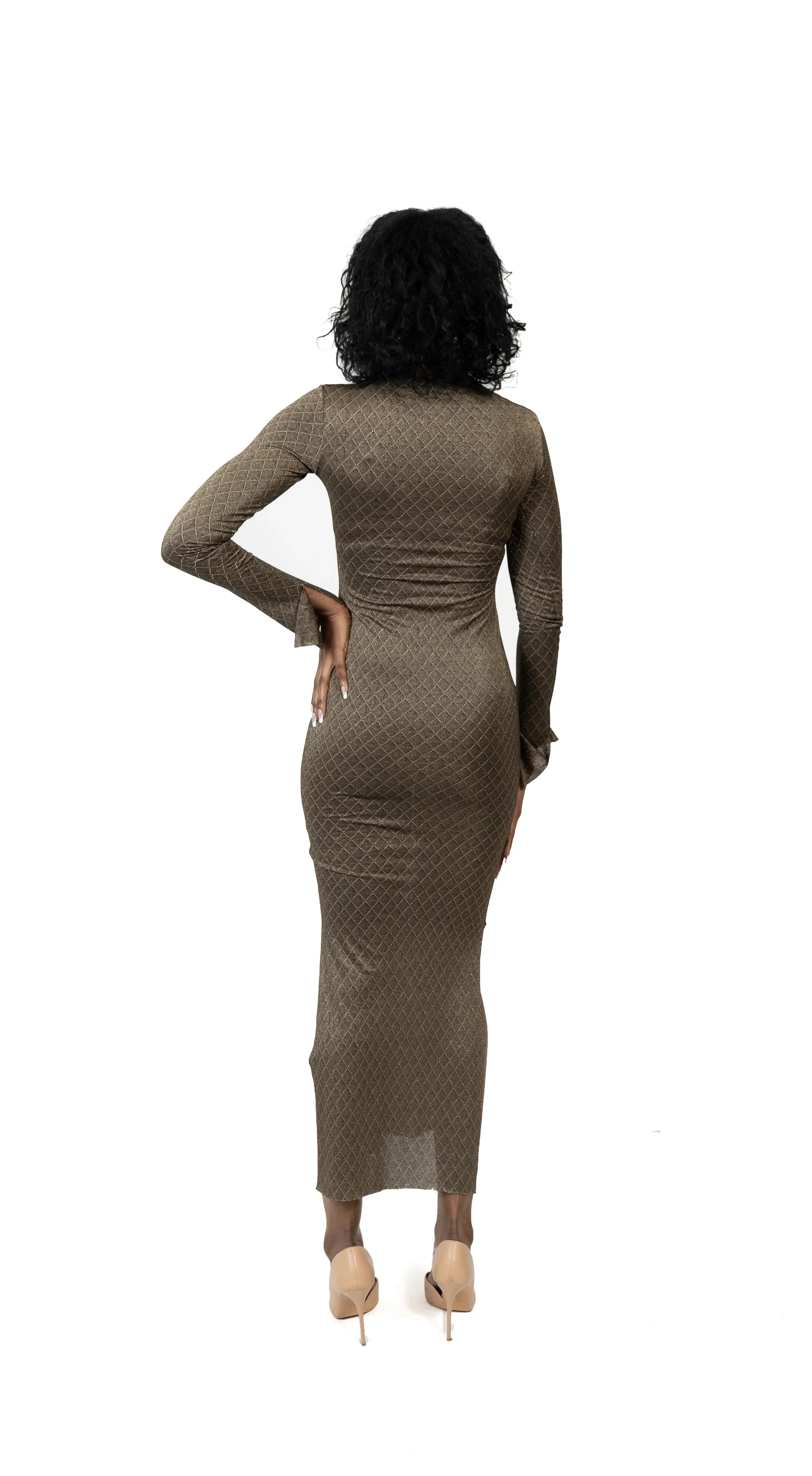 Selina Stretch Maxi Dress - Twilight Sheer Josh And Nicol