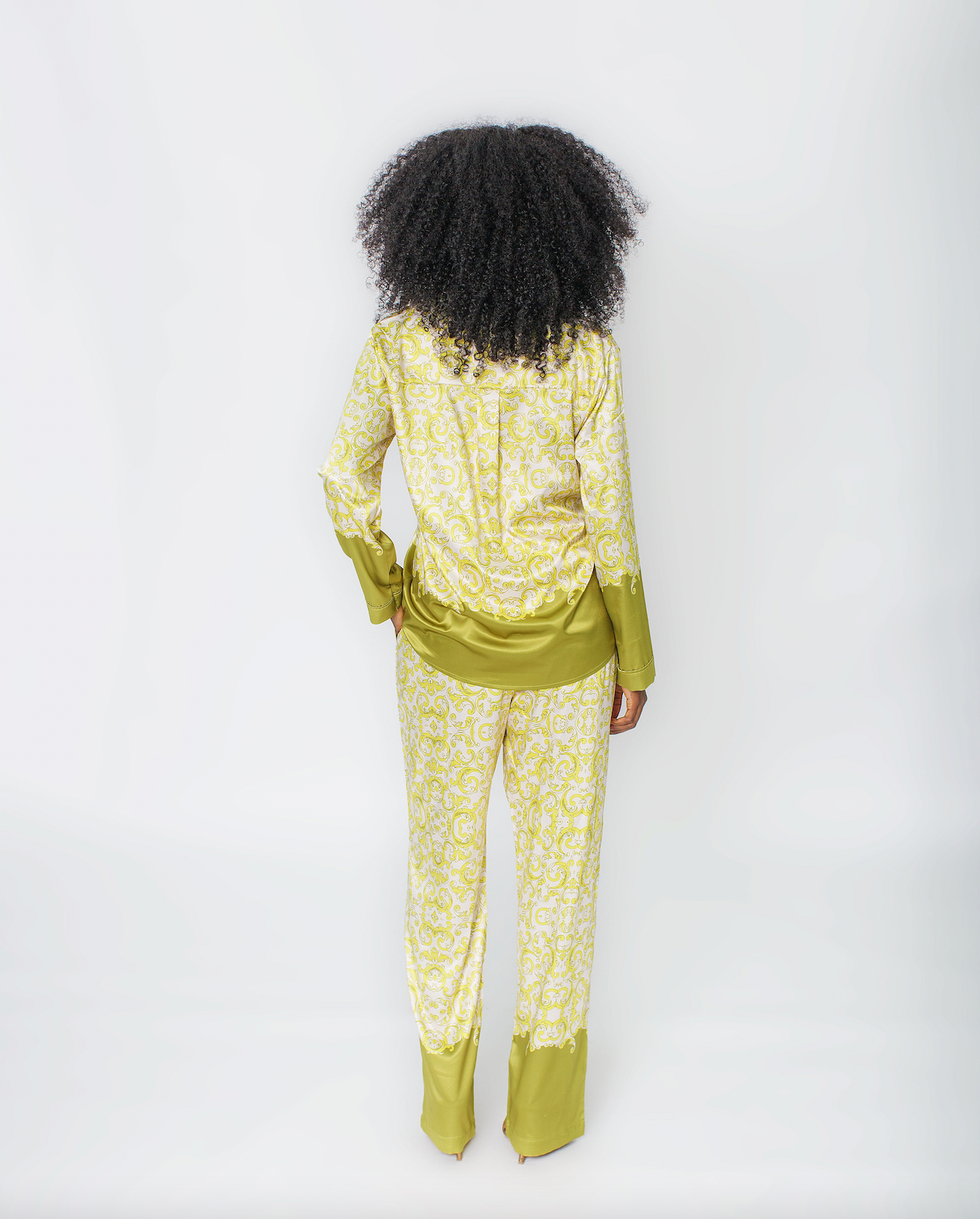 Jessie Lounge Wear Set Yellow Multi Print- Tall fit