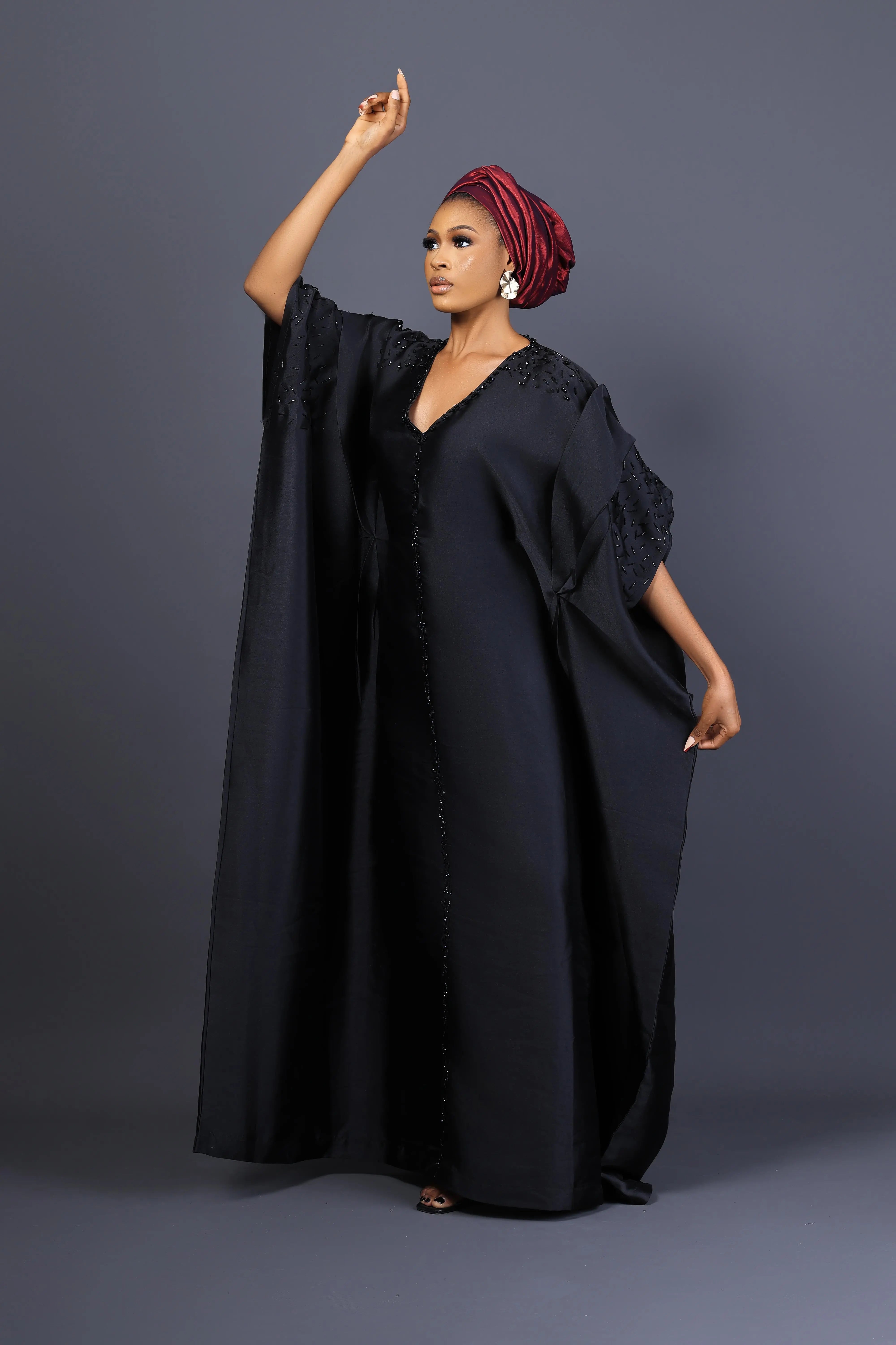ABENI SATIN KAFTAN Josh And Nicol