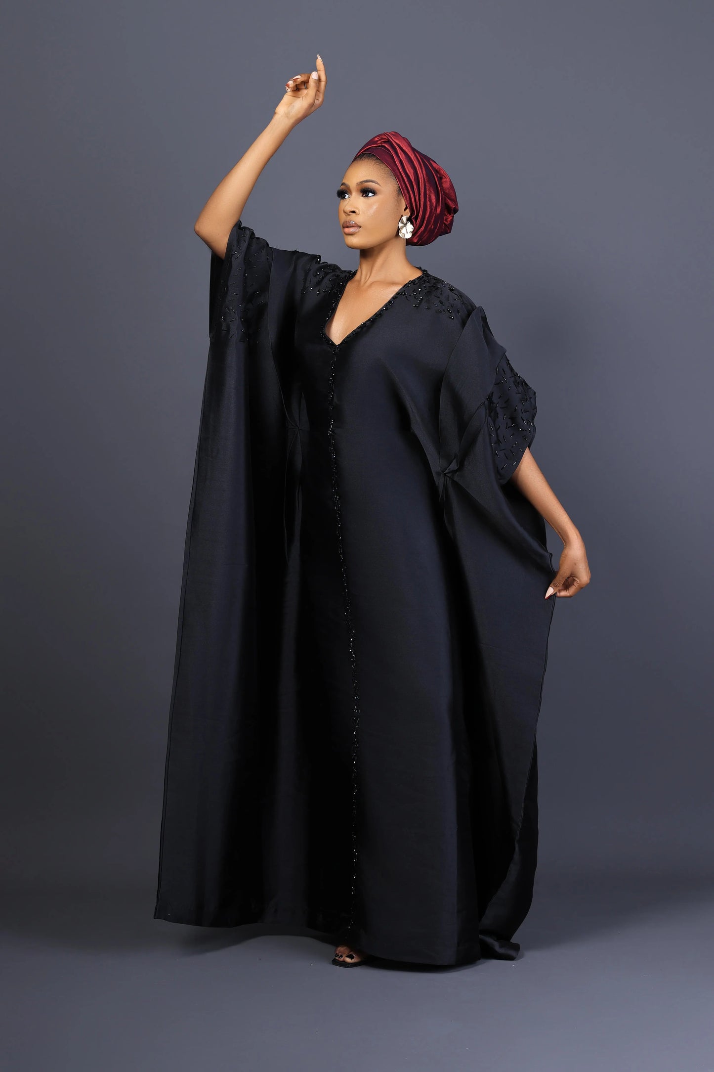 ABENI SATIN KAFTAN Josh And Nicol