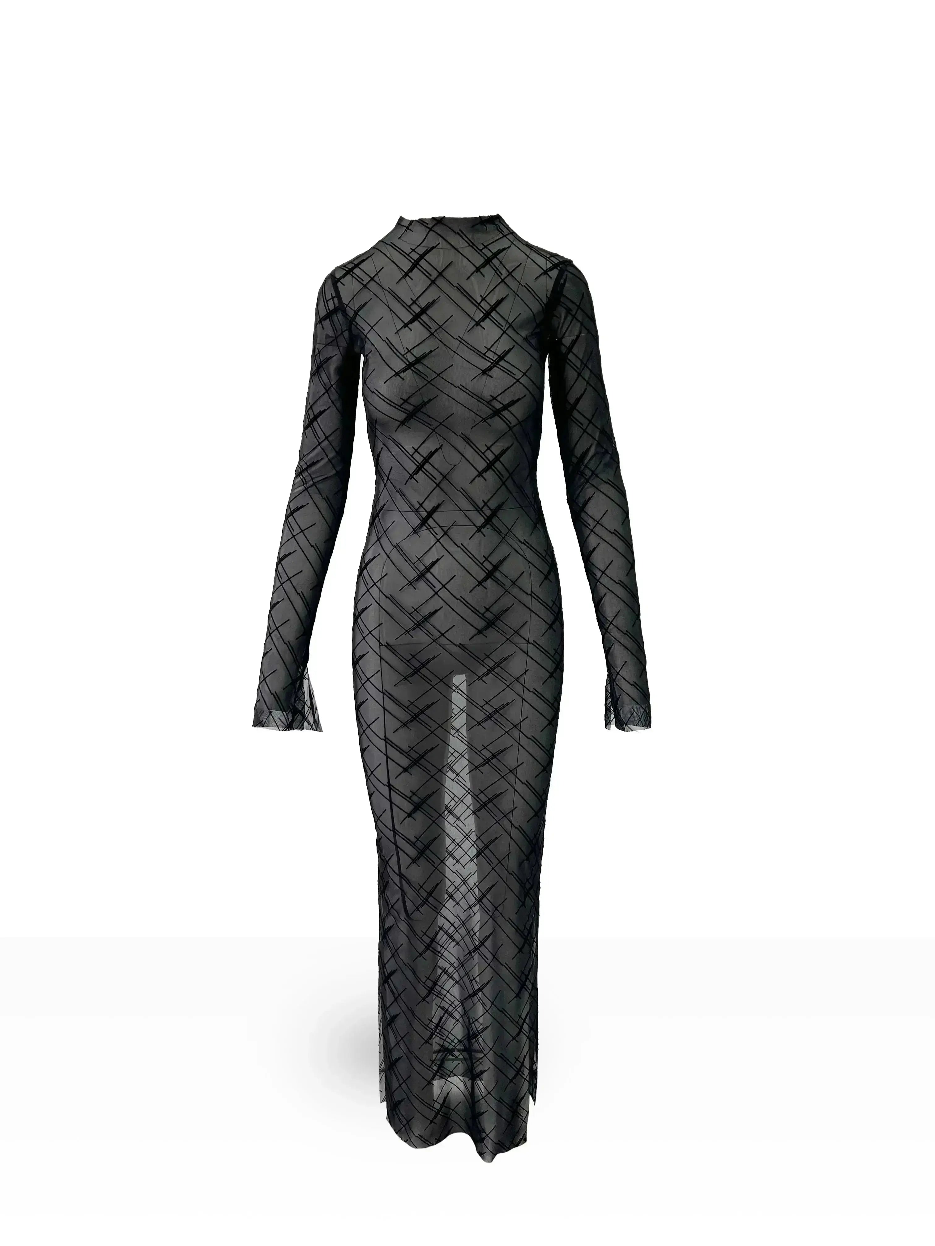 Selina Stretch Maxi Dress - Twilight Sheer Josh And Nicol