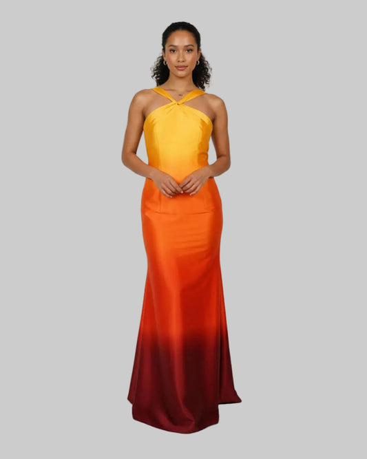 Solara Maxi Dress in Flame Josh And Nicol