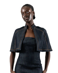 Sofia Maxi Bodycon Denim Dress and Cape Josh And Nicol