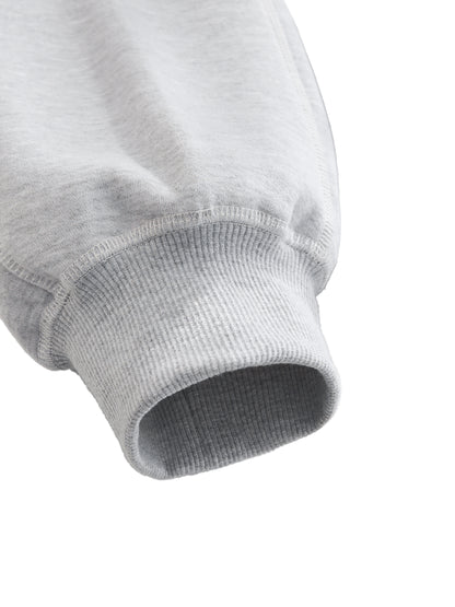 Contrast-Stitched Boxy Fleece Zip Hoodie ODMPOD