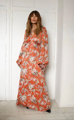 Elysia Lined Maxi Dress Orange