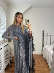 Feathered Sleeve Kaftan