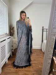 Feathered Sleeve Kaftan