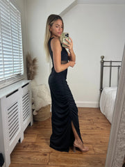 Mia Mesh Panel Bodycon Sleeveless Maxi Dress