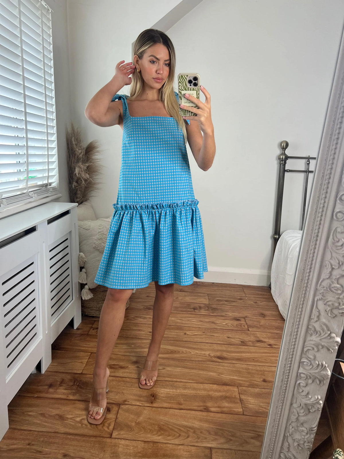 Dorothy Gingham Check Tiered Dress