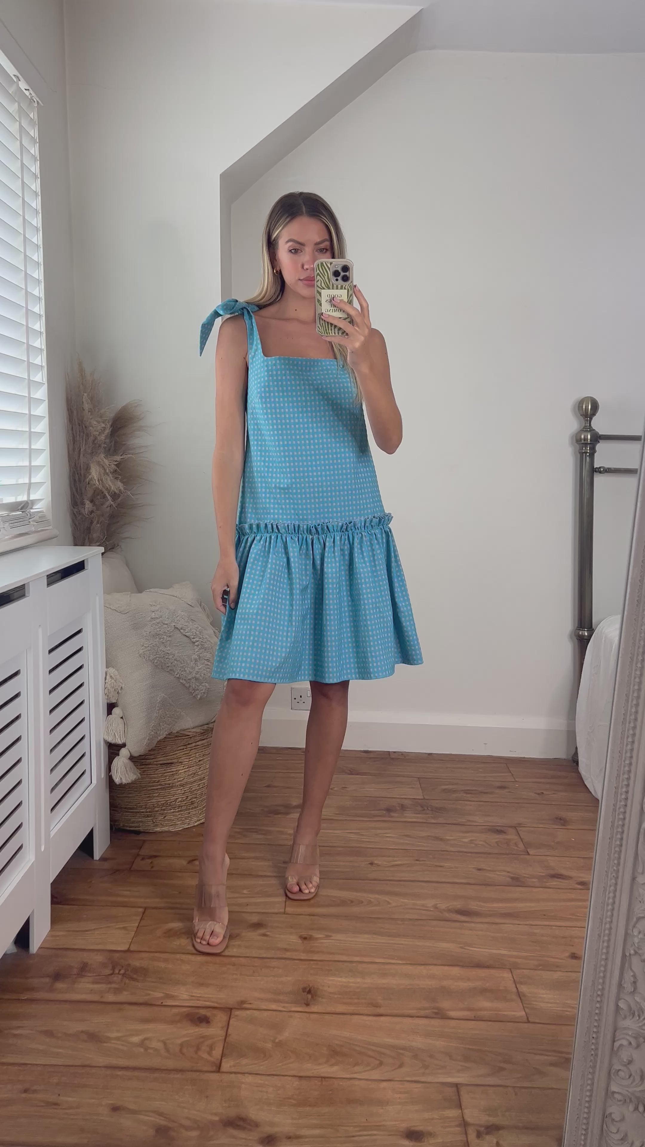 Dorothy Gingham Check Tiered Dress