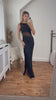 Mia Mesh Panel Bodycon Sleeveless Maxi Dress