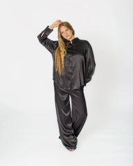 STELLA LONG SLEEVE SATIN BLOUSE Josh And Nicol