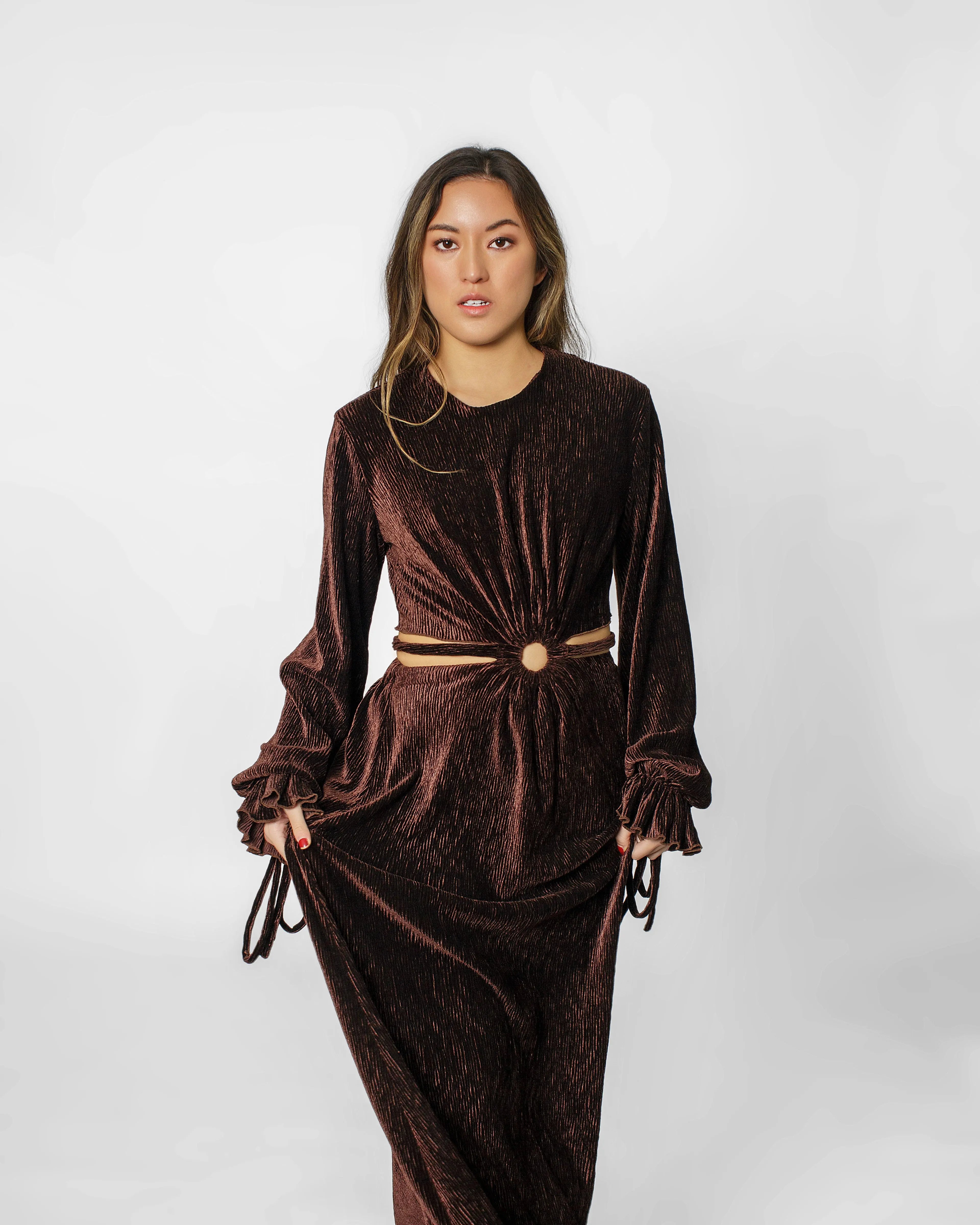 ZINA MAXI DRESS- DARK CHOCOLATE BROWN Josh And Nicol