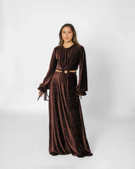ZINA MAXI DRESS- DARK CHOCOLATE BROWN Josh And Nicol