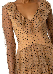 Tiered polka dot Long dress.