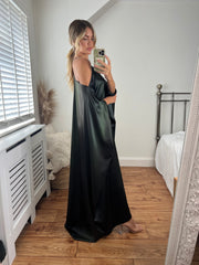 Sienna Cold Shoulder Dress- Iridescent Green