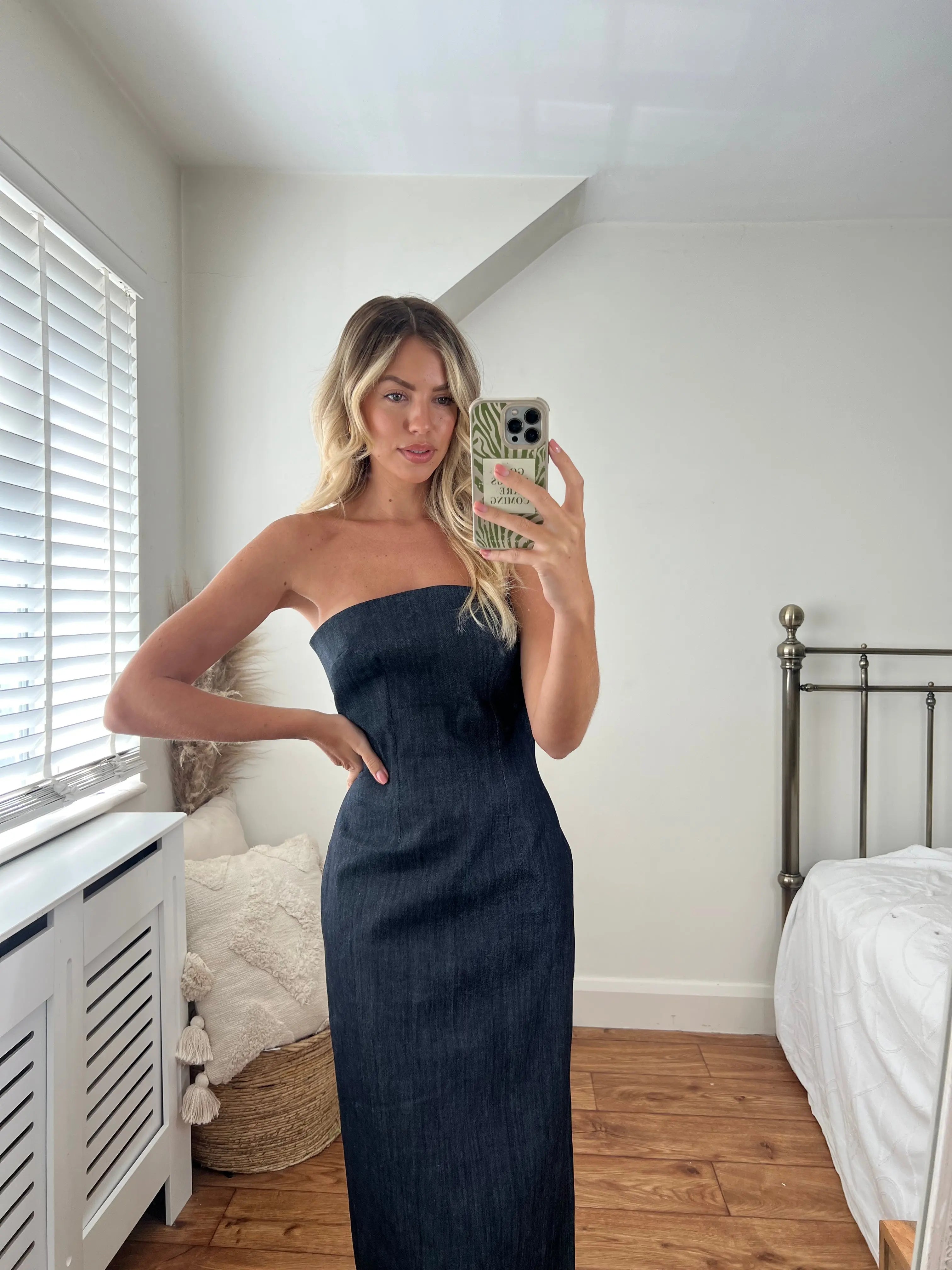 Sofia Denim Maxi Bodycon Dress Josh And Nicol