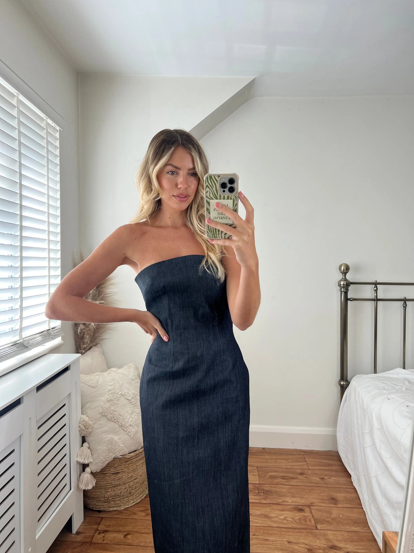 Sofia Denim Maxi Bodycon Dress Josh And Nicol