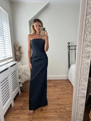 Sofia Denim Maxi Bodycon Dress