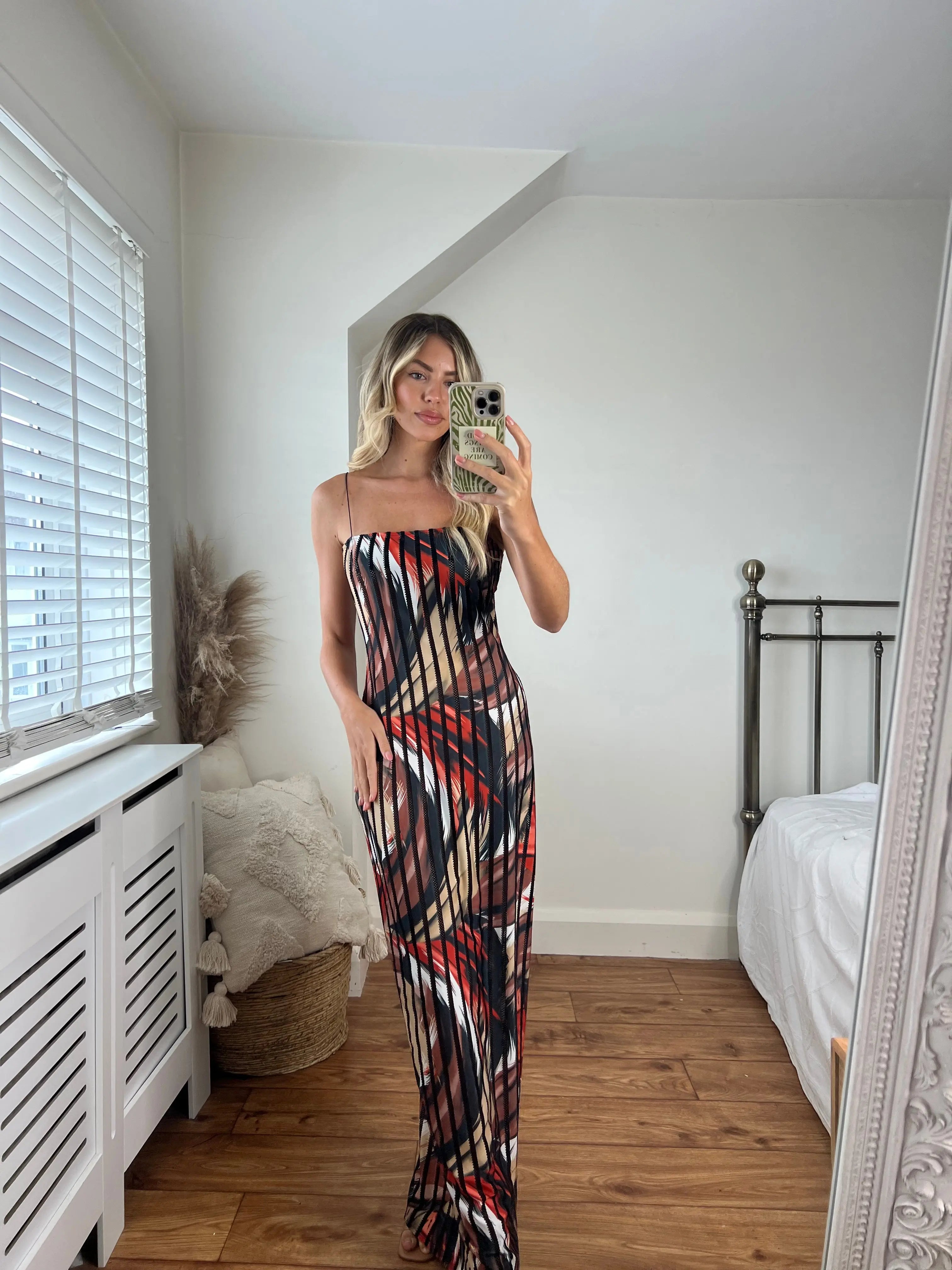 Strappy bodycon maxi dress hot sale