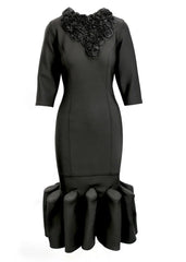 Freda Scuba Midi Cone Dress